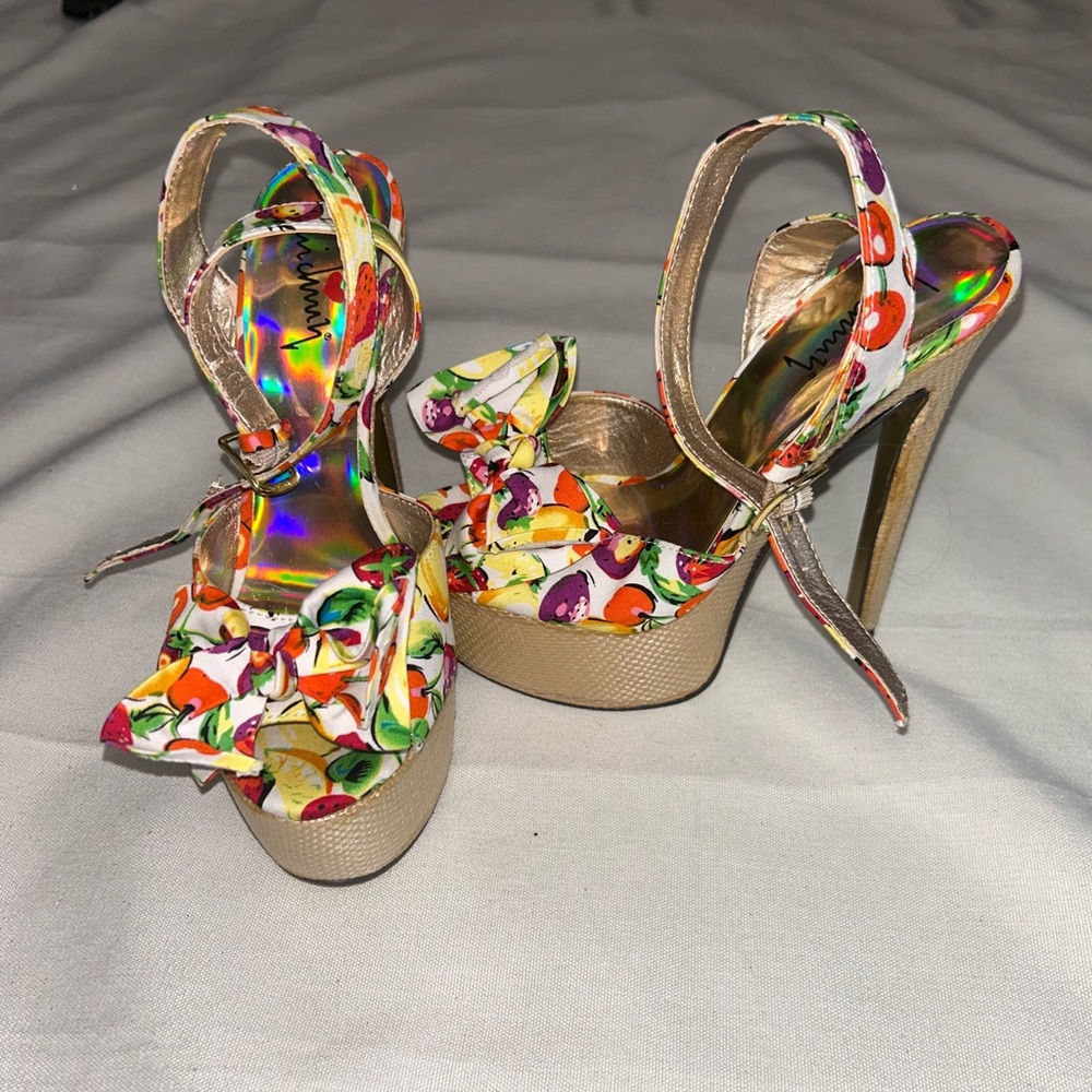 Colorful platform heels